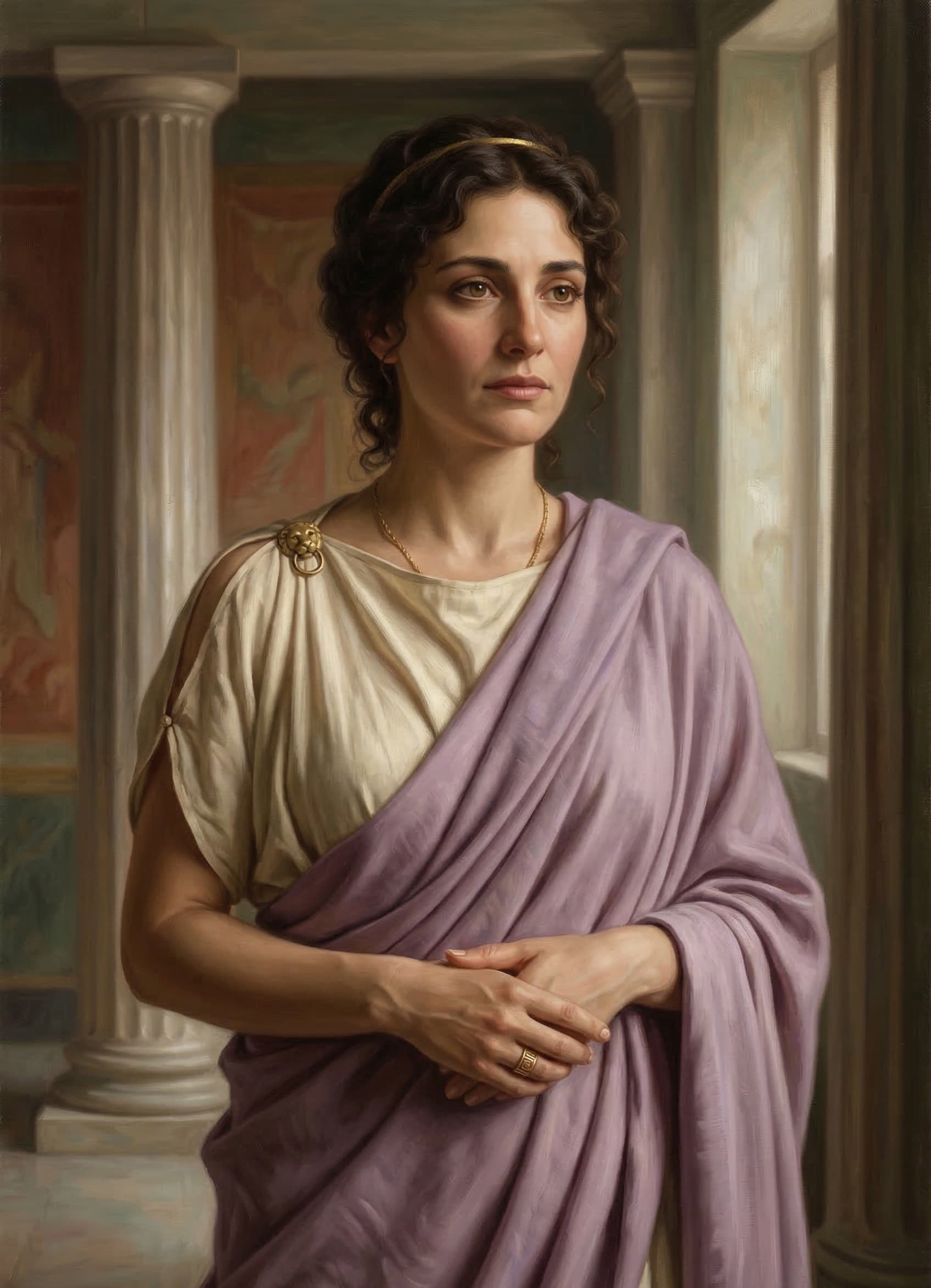 AI-assisted portrait of Arete of Syracuse