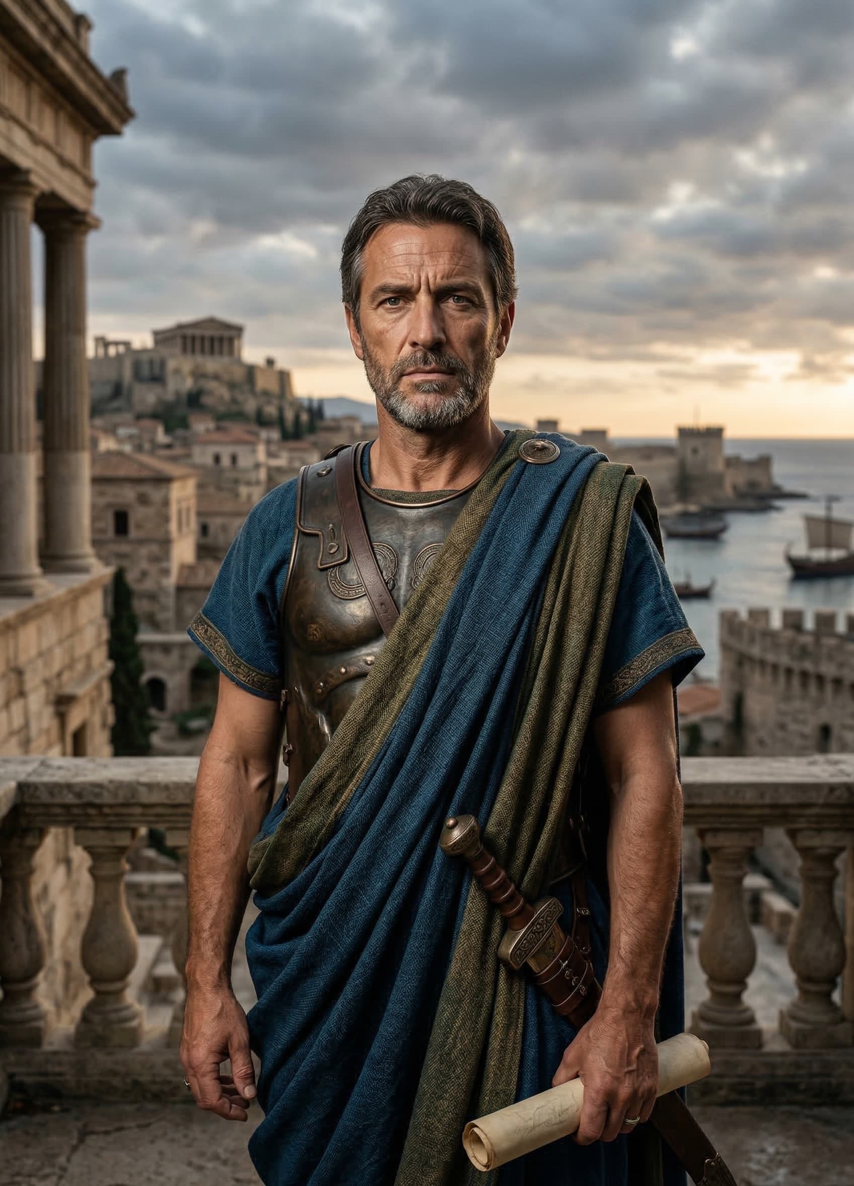 AI-assisted portrait of Dion of Syracuse