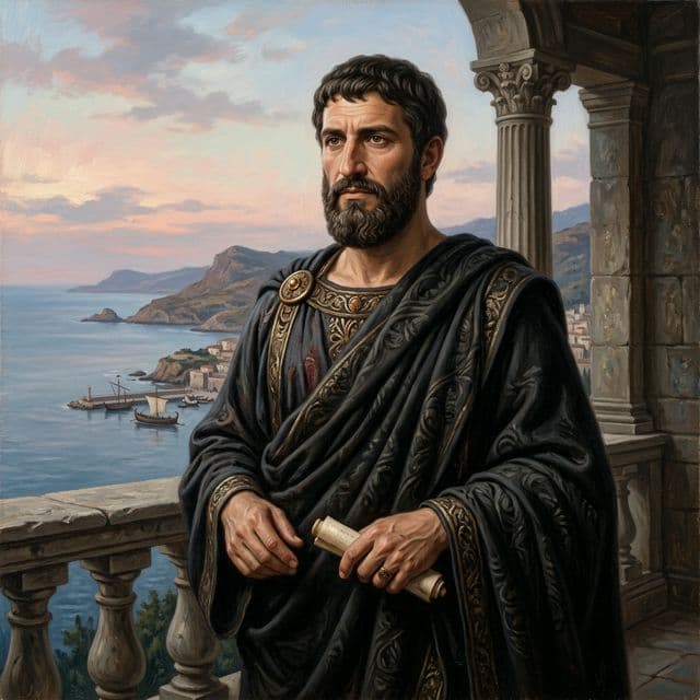 AI-assisted portrait of Hermias of Atarneus