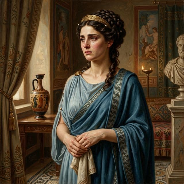 AI-assisted portrait of Hipparete