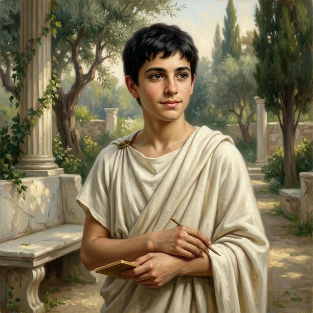 AI-assisted portrait of Nicomachus