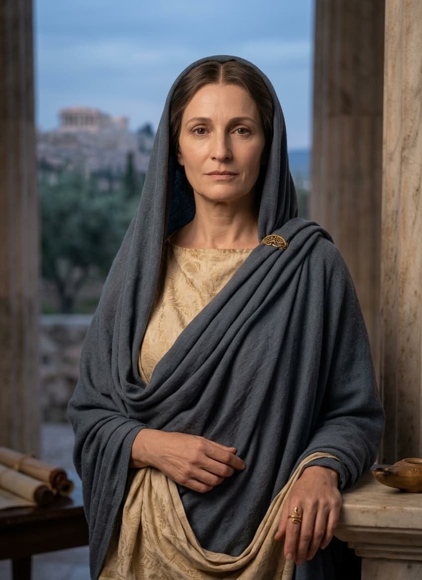 AI-assisted portrait of Perictione