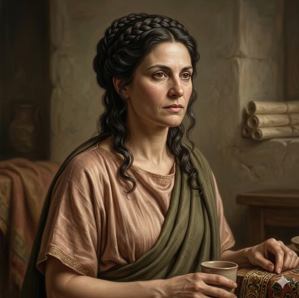 AI-assisted portrait of Xanthippe