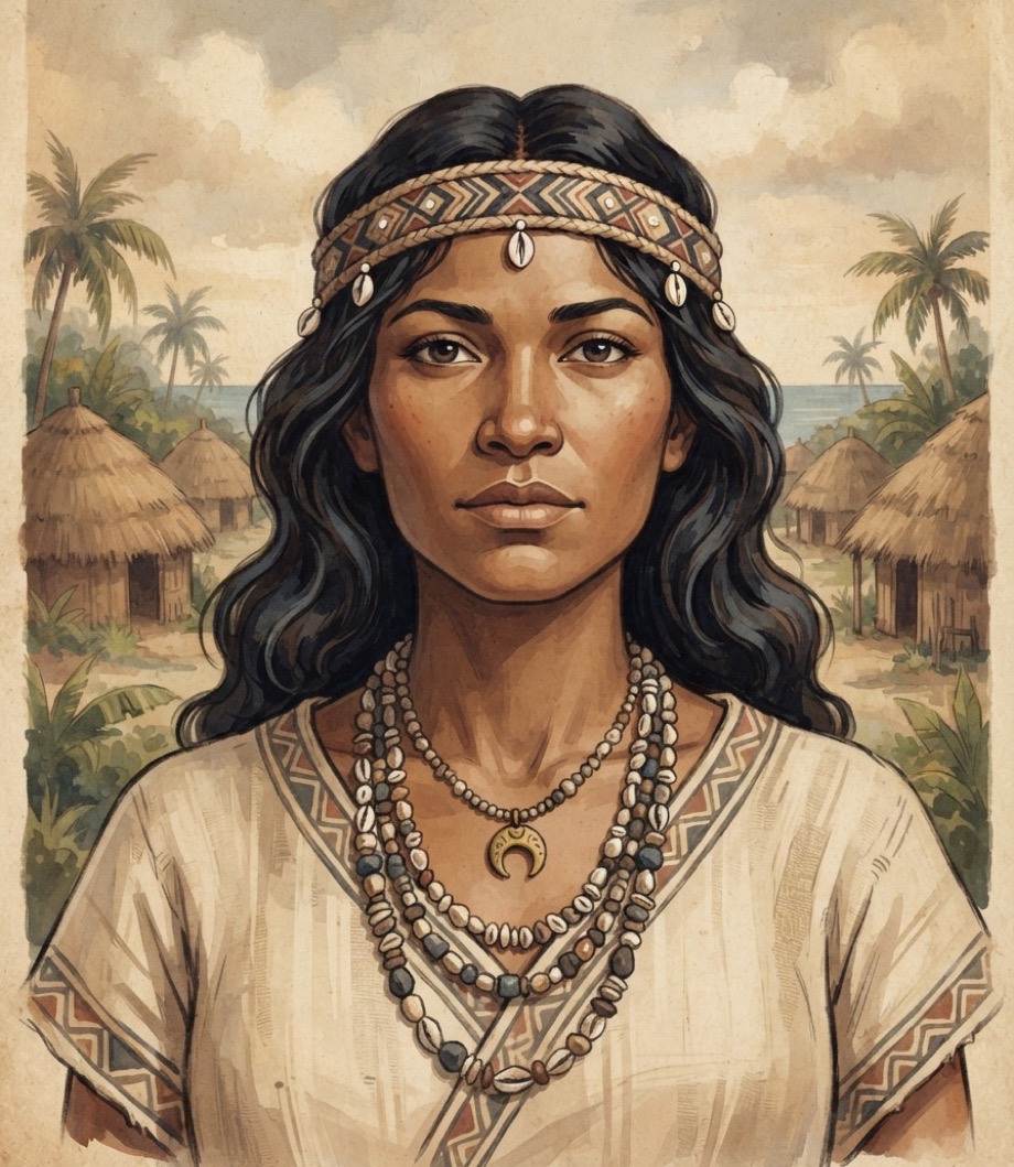 AI-assisted Portrait of Anacaona