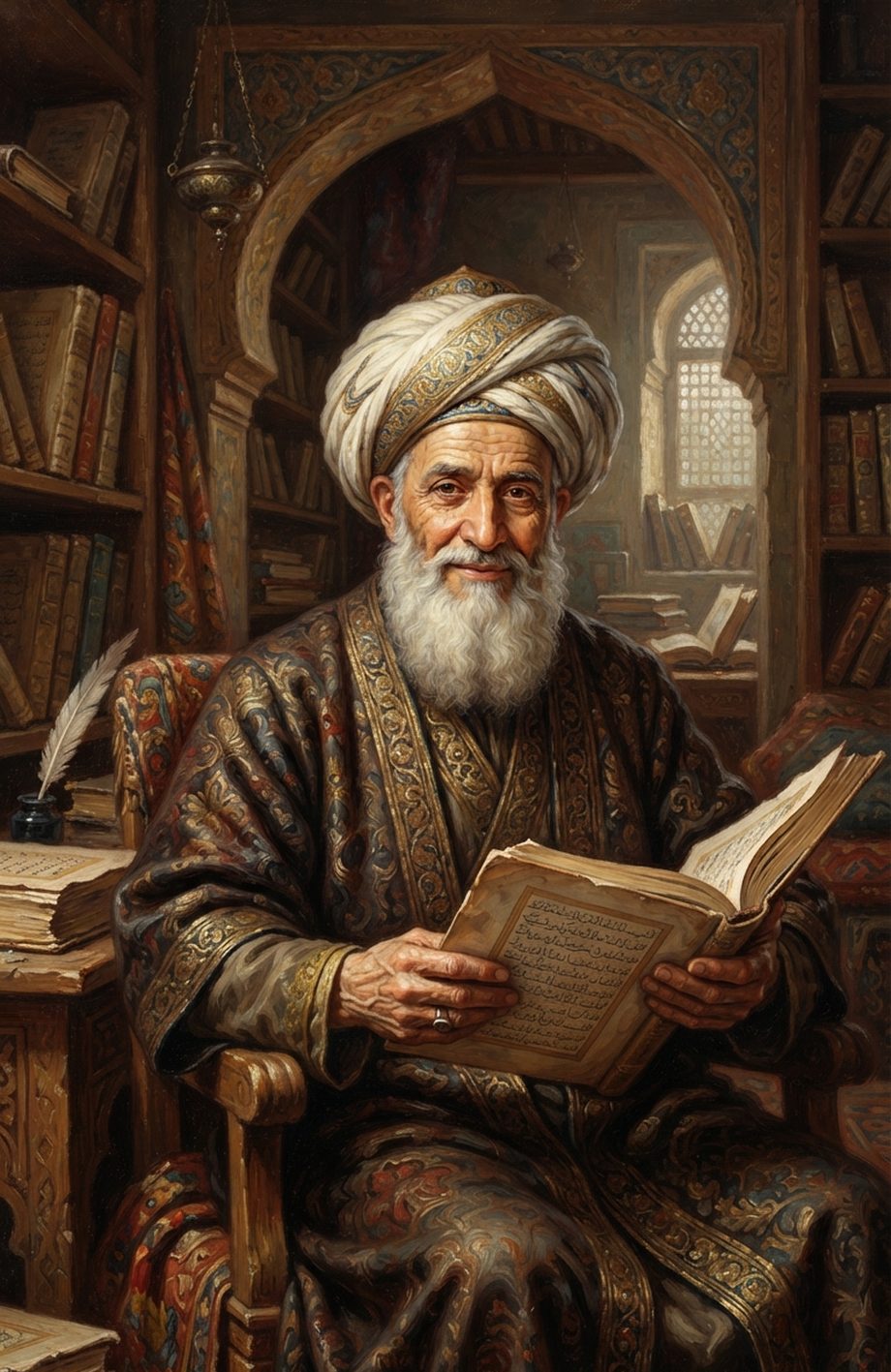 AI-assisted Portrait of Baha ad-Din ibn Shaddad