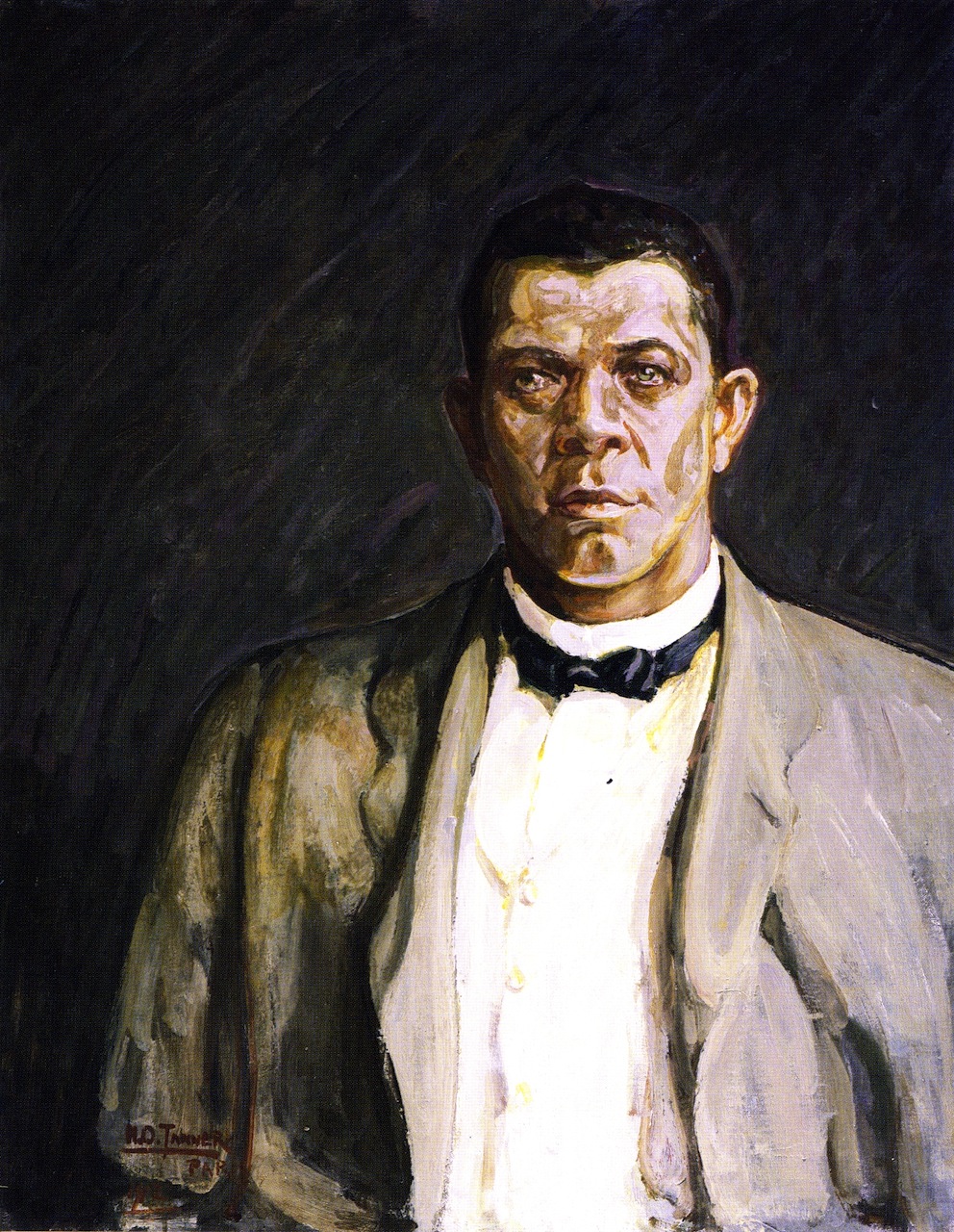 Oil portrait of Booker T. Washington by Henry Ossawa Tanner, 1917