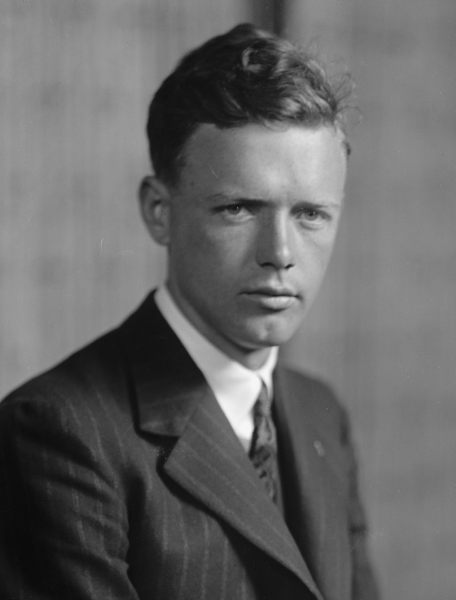 Portrait photograph of Charles Lindbergh
