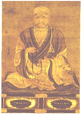 Later devotional portrait of Genshin seated in monastic robes, unknown medieval artist, 14th century