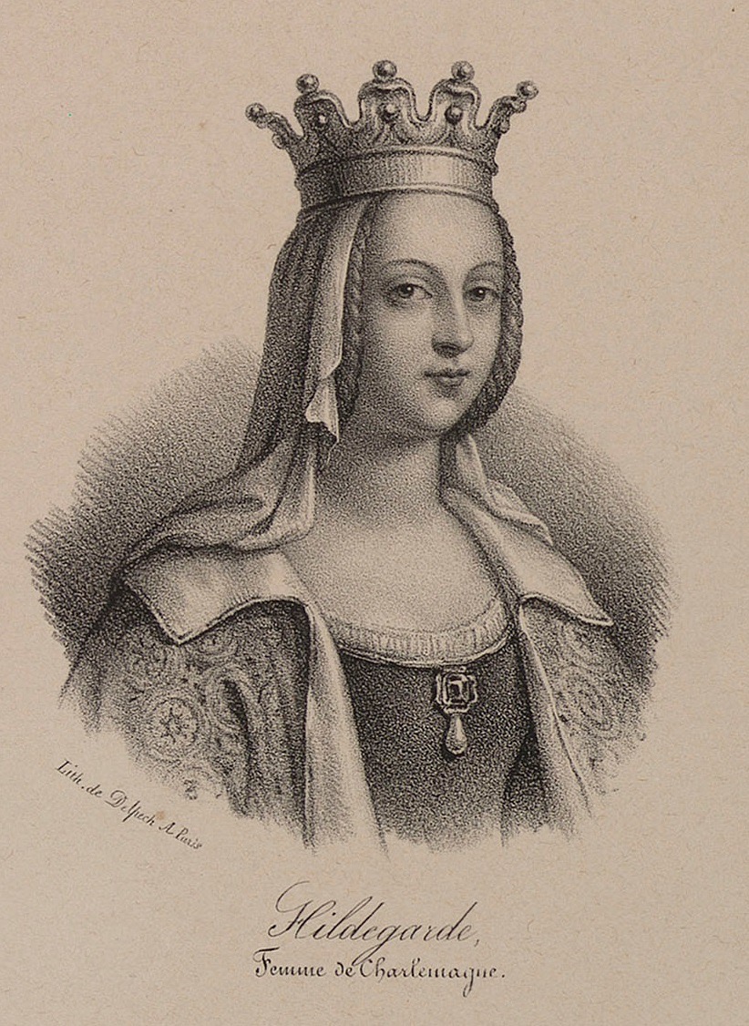 Later portrait of Hildegard of Vinzgau, wife of Charlemagne, by François-Séraphin Delpech, 19th century