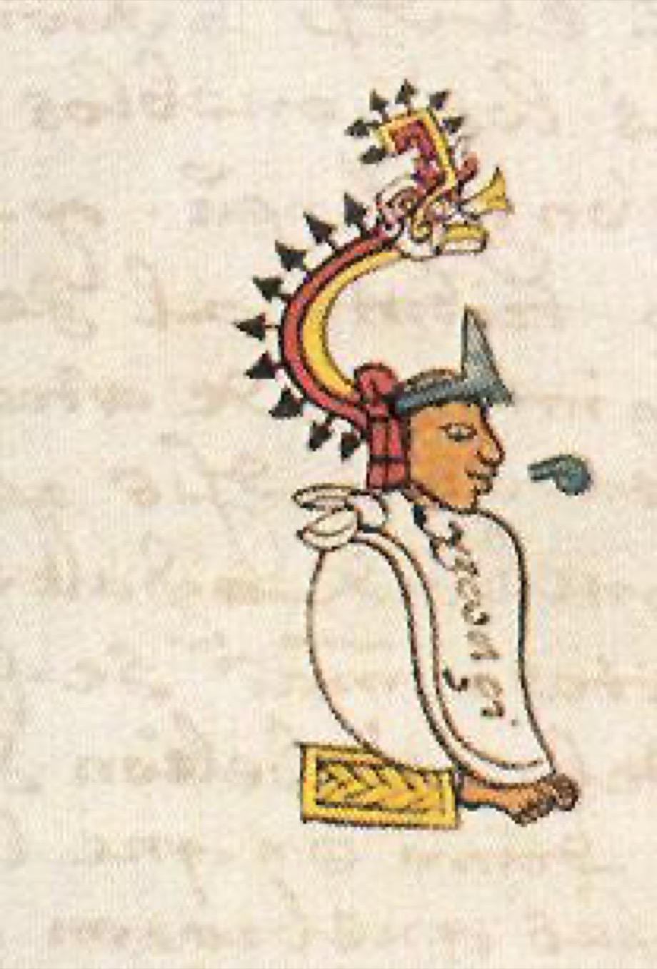 Itzcoatl depicted in the Codex Mendoza, folio 5v