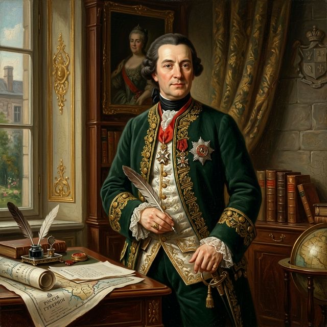 AI-assisted Portrait of Count Jacob Sievers