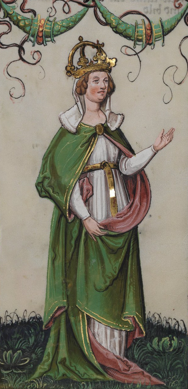 Judith of Bavaria, wife of Louis the Pious, in a later donor-book illumination, c. 1510