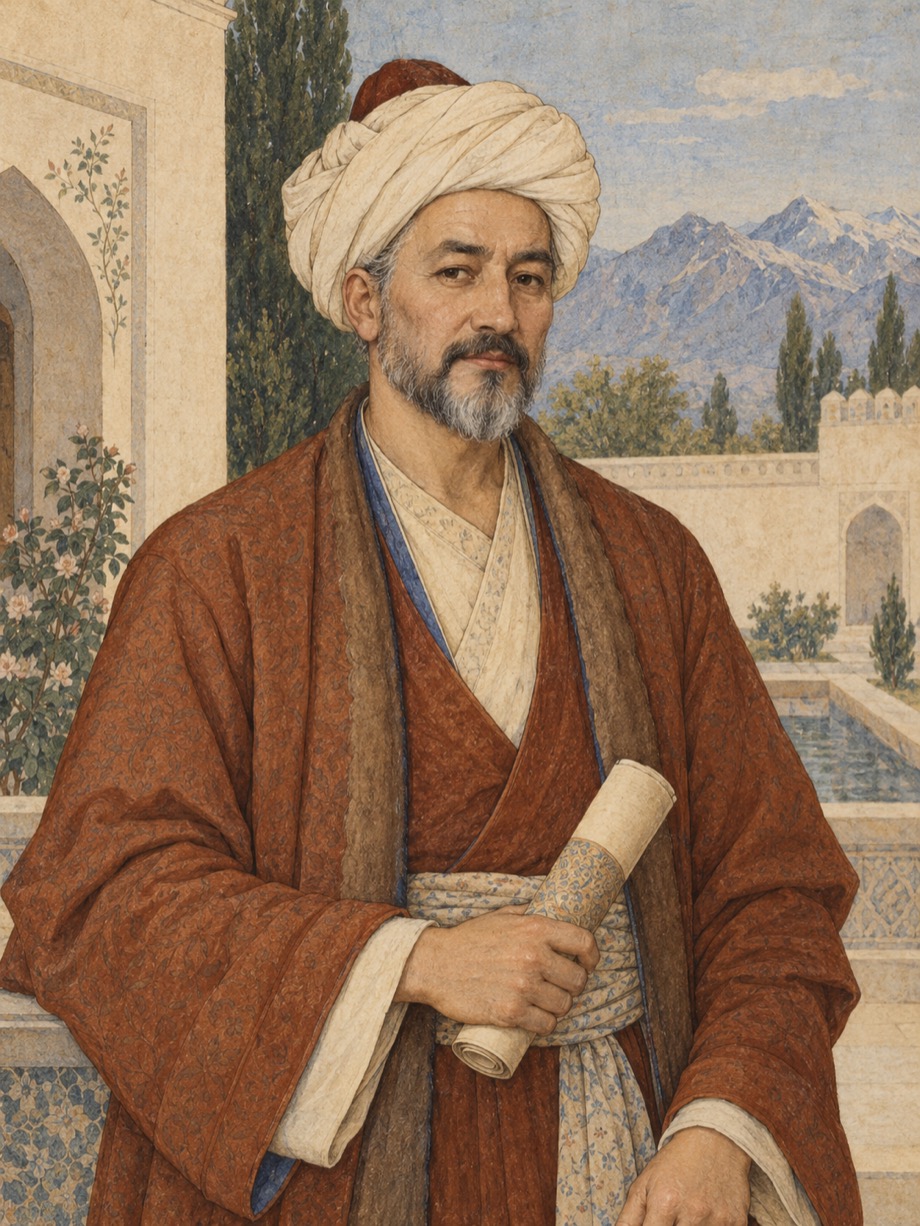 AI-assisted imagined portrait of Khwaja Kalan; speculative historical reconstruction