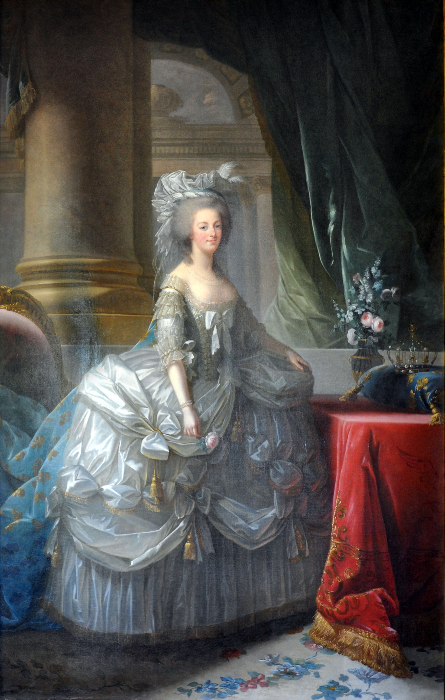 Marie Antoinette in court dress, painted by Élisabeth Vigée Le Brun in 1783