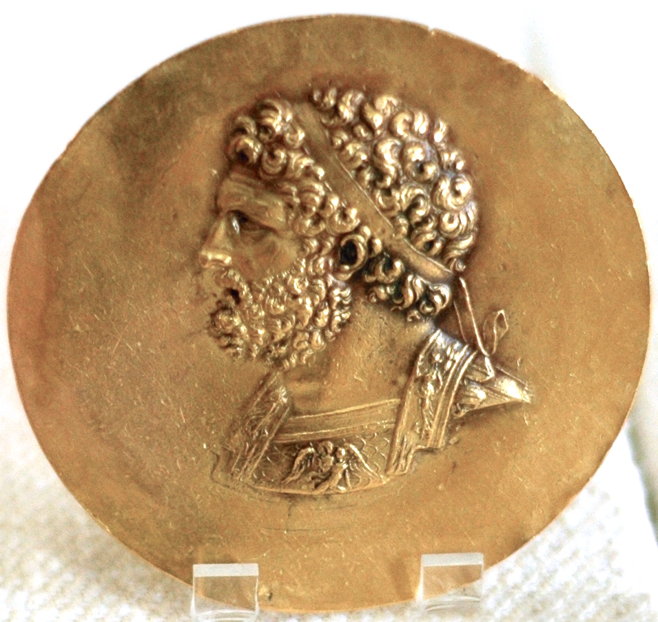 Niketerion (victory medallion) bearing the effigy of Philip II of Macedon, 3rd century AD