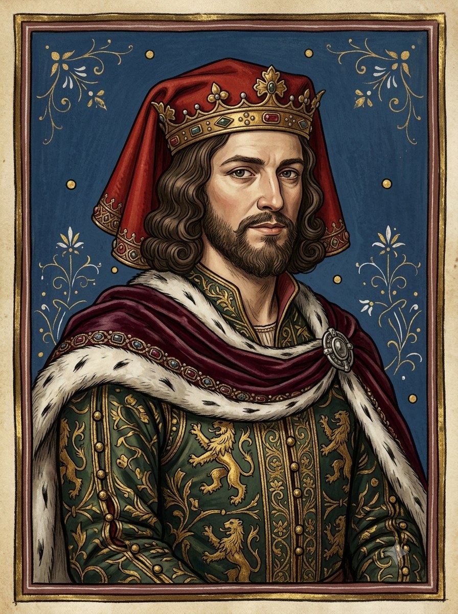 AI-assisted Portrait of Piers Gaveston