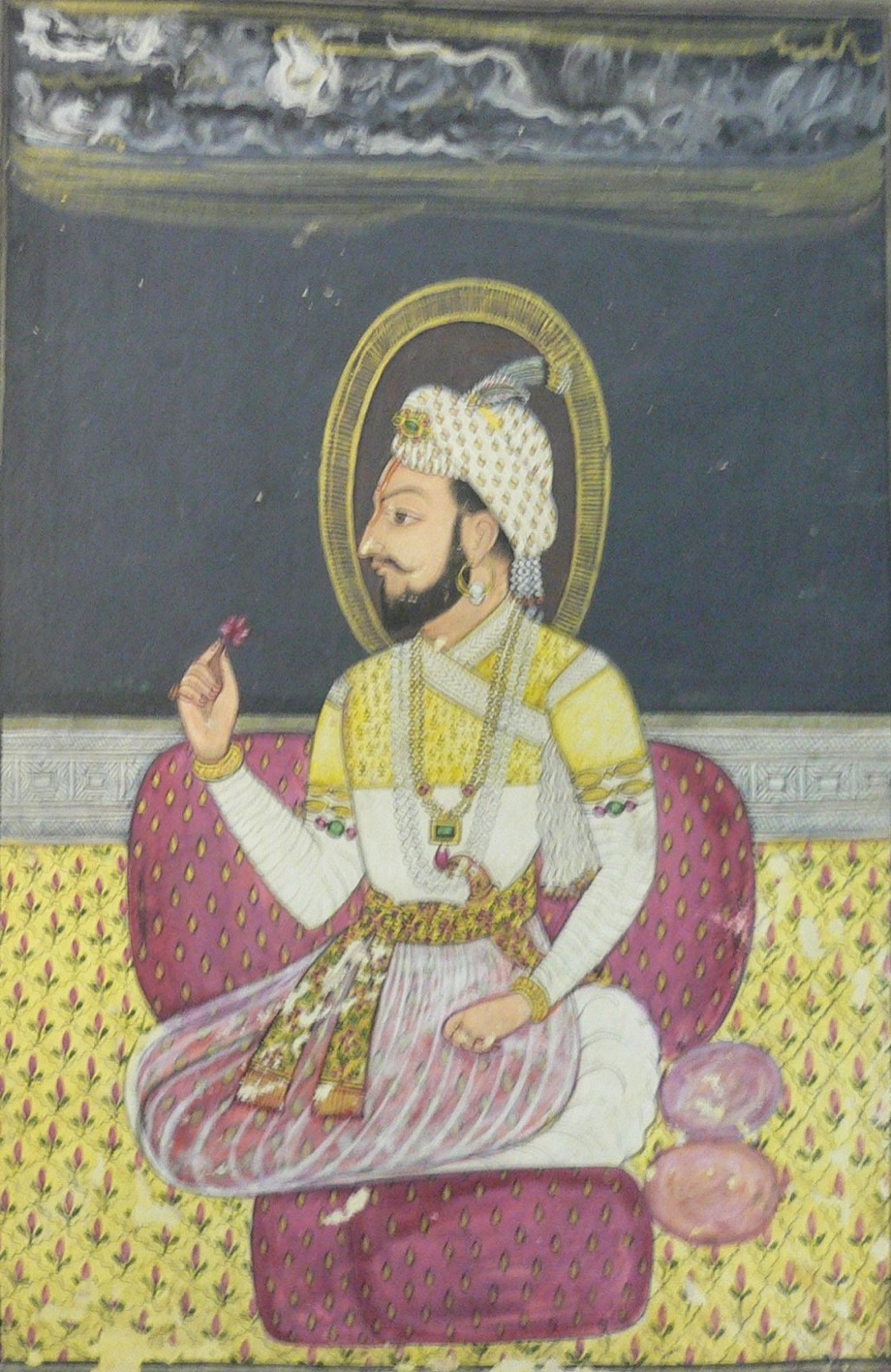 Portrait identified as Sambhaji, unknown artist, late 17th century