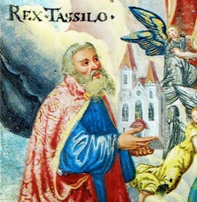 Later depiction of Duke Tassilo III holding a model of Kremsmünster church, unknown artist, c. 1600